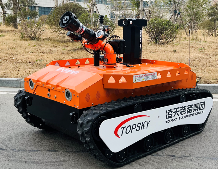 防爆消防滅火偵察機器人【增強動力】 （第5代，360°升降云臺探測裝置+語音控制）